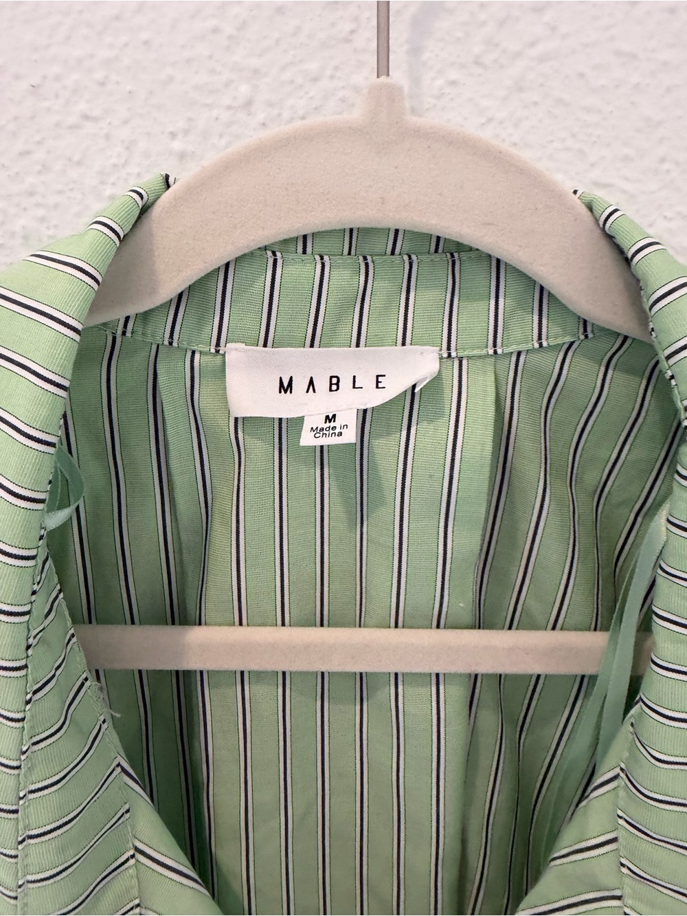 Green Stripe Button-Up Shirt - Picture 3 of 3